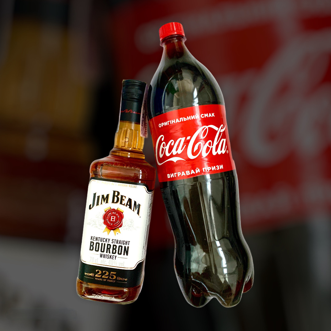 Набір Віскі Jim Beam + Coca-Cola 0,7л+1,5л